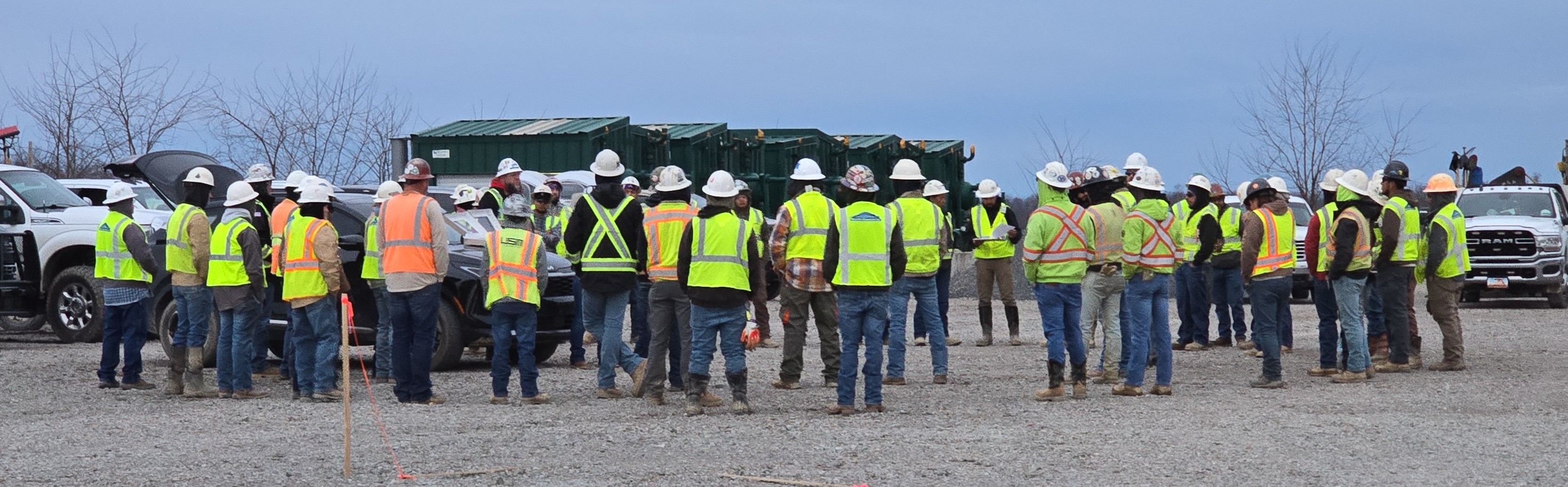 Safety team at weekly safety meeting